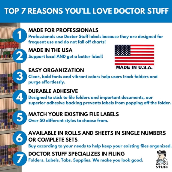 - File Folder Labels, Number 6, Jeter 6100 - JRNM Series Chart Stickers ...