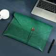 thumbnail image 1 of File Folder Organizer PU Leather File Jackets Document Holder Project Pockets with Closure Button and Inner Bag for A4 Letter Size Paper (Green), 1 of 8