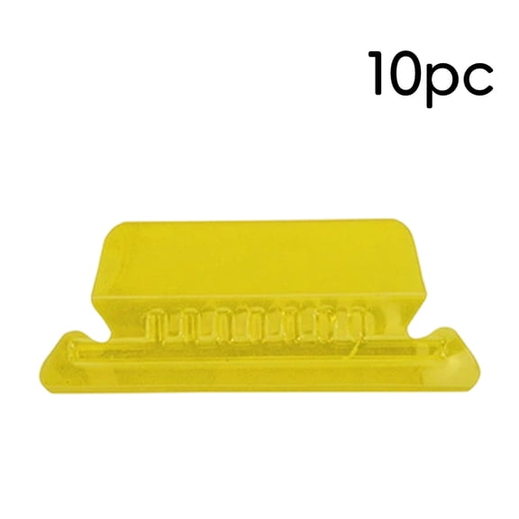 File Folder Tabs, 10 Hanging File Folder Tabs for Hanging Folders, 3 Inch Plastic Hanging File Tabs for Quick Organize and Identification Files, Clear to Read, Yellow