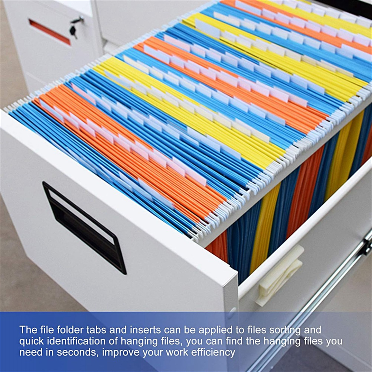 File Folder Tabs, 100 Sets Hanging File Folder Labels 2Inch Plastic ...