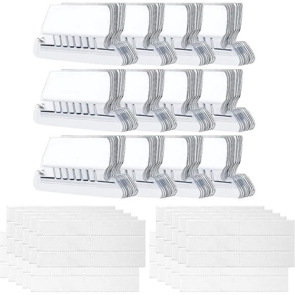 File Folder Tabs, 120 Pcs Tabs and Inserts, Clear Plastic Hanging Folders Labels for Marking