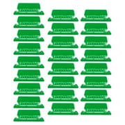 File Folder Tabs,25 Pcs Hanging File Folder Labels Tabs and Inserts,Plastic Transparent Hanging File Folder Tabs and Inserts,Plastic Insertable Tabs for Folders,File Organizer for Office,Green
