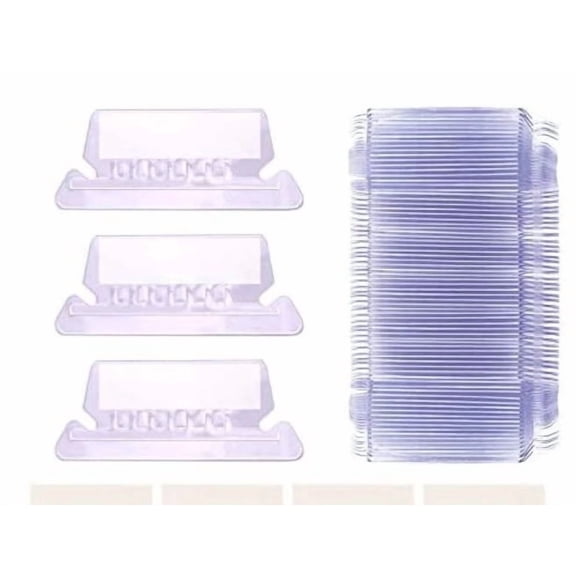 File Folder Tabs, 50 Packs Hanging File Folder Labels 3" Tabs for Hanging Files, 1/3-Cut, Clear Durable Plastic Hanging Folder Tabs Hanging File Tabs for Office File Organization(Clear,2x1")