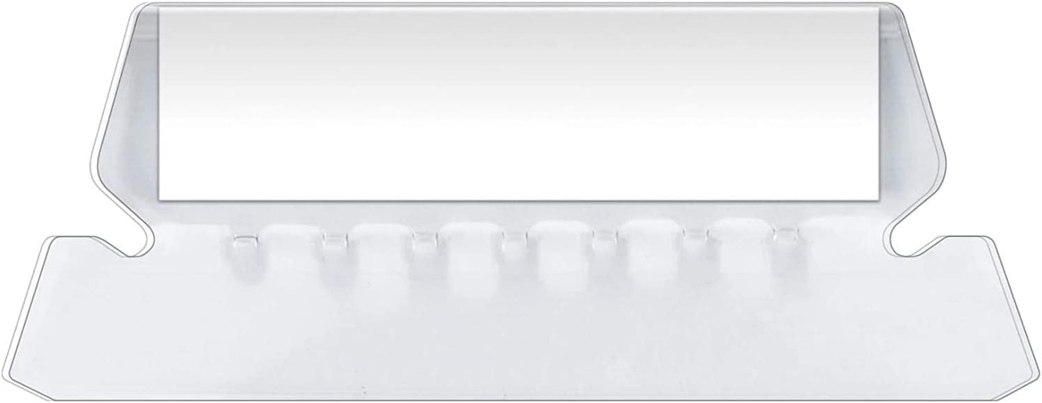 Clear Plastic Hanging File Folder Tabs, 2 Inch, Set of 50
