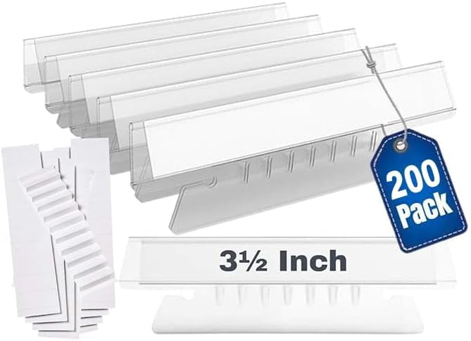 File Folder Tabs Insertable Plastic, 3 1/2
