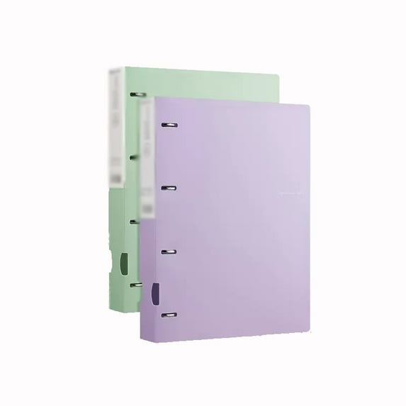 File Folder Test Paper Organizer Flipchart Folder A4 Insert Transparent Information Book Four Holes Punched Flipchart File Organizer(2 Pcs)