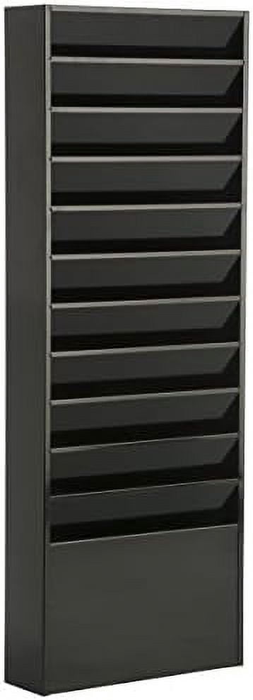 File Folder Wall Rack with 11 Tiered Pockets, Shows Only The Top ...