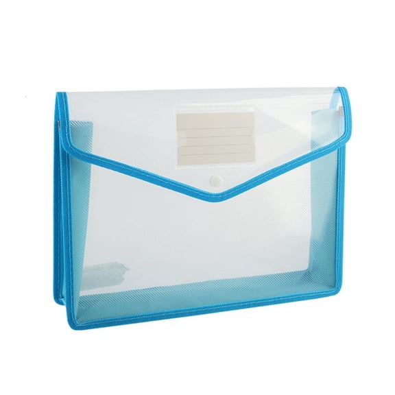 File Folder Wallet Horizontal/Vertival Folder with Label Window Snap Button Closure Water Resistant Document Organizers