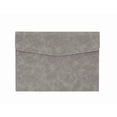 thumbnail image 1 of File Folder,Waterproof Document Pouch,Faux Leather File Organizer with Magnetic Snap for Thin A4 Document Storage,Meeting Documents Arrangement,Grey, 1 of 8