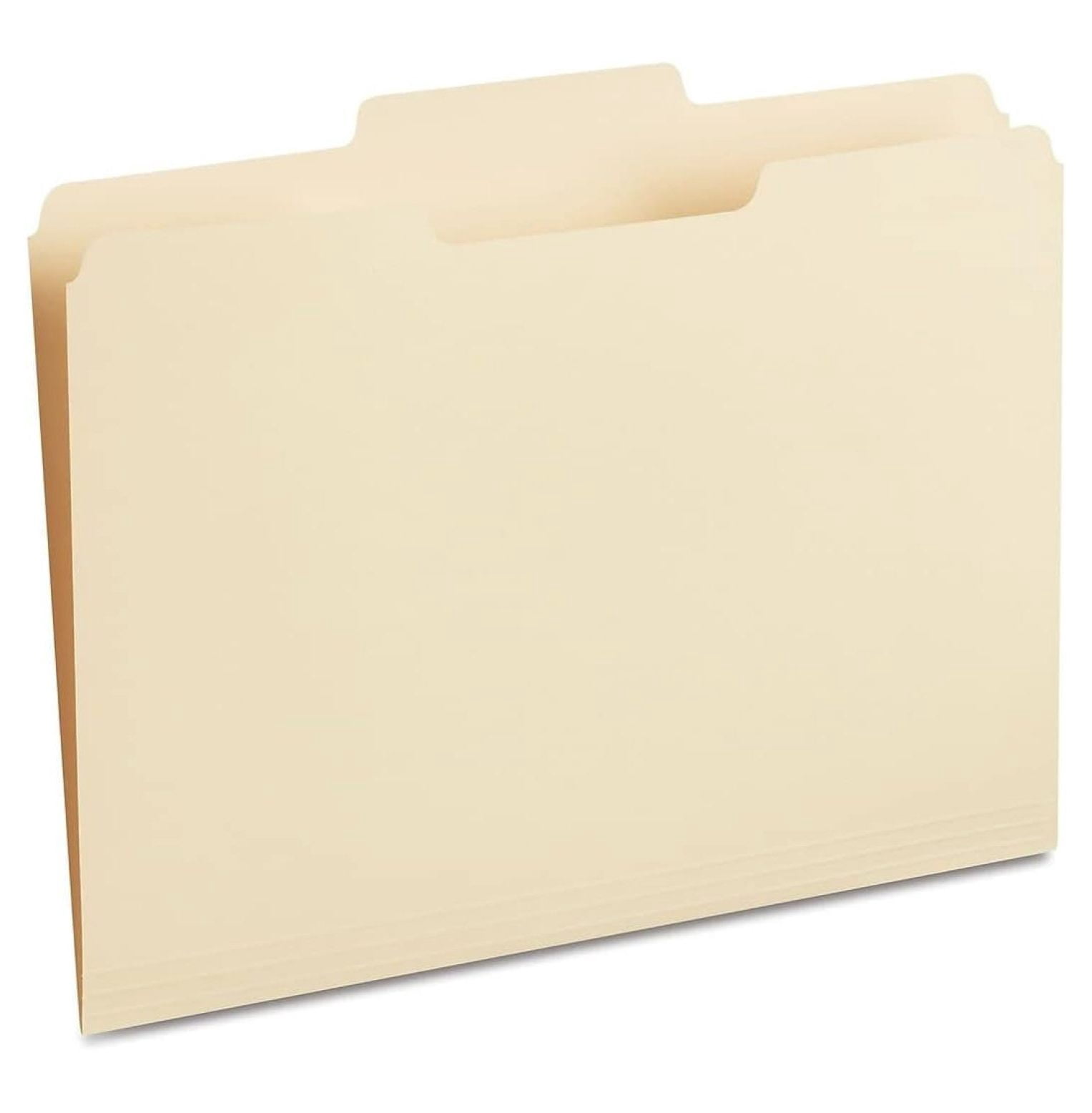 File Folders 1/3 Cut Tabs - Manila Folders Letter Size, 100 Pack ...