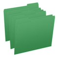 thumbnail image 1 of File Folders, 1/3 Cut Top Tab, Letter Size, Perfect for Organizing Documents in File Drawers, Box of 100 (Green), 1 of 9