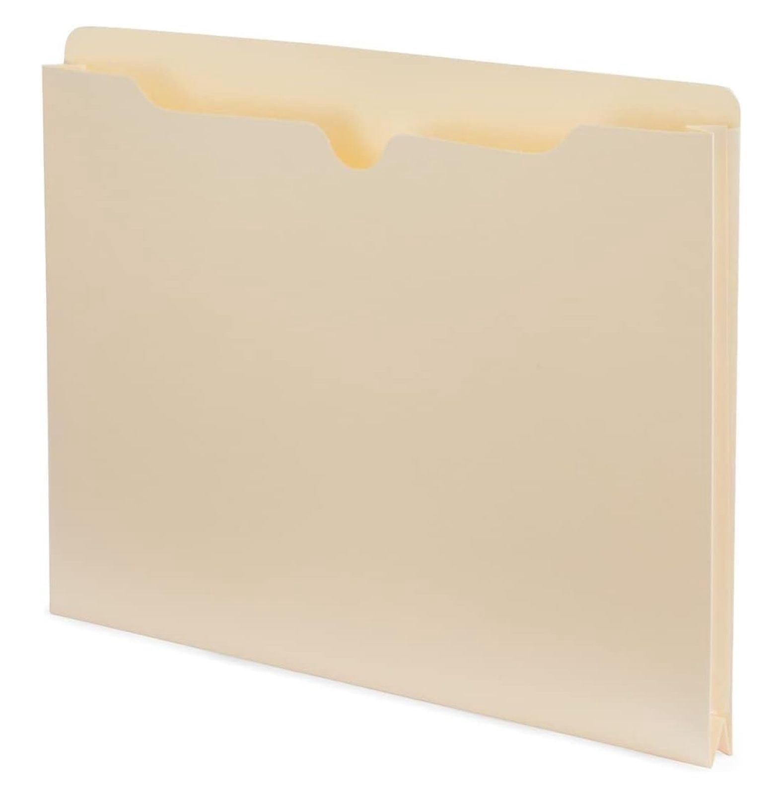 File Folders 1 Inch Expandable, Letter Size Manila Folders 50 Pack - Home, Office & School Document Organizer, Reinforced Tabs for Easy Labeling, Project & Record Keeping