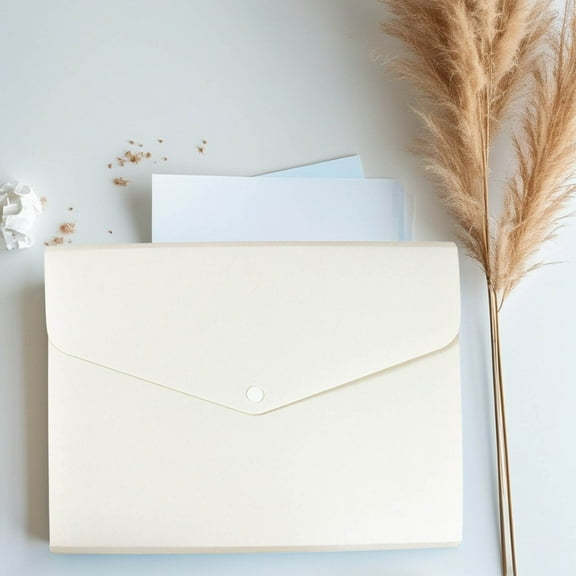 File Folders A4 Organ Bag 2 Folder Storage Bag Horizontal Portable Thickened File Bag