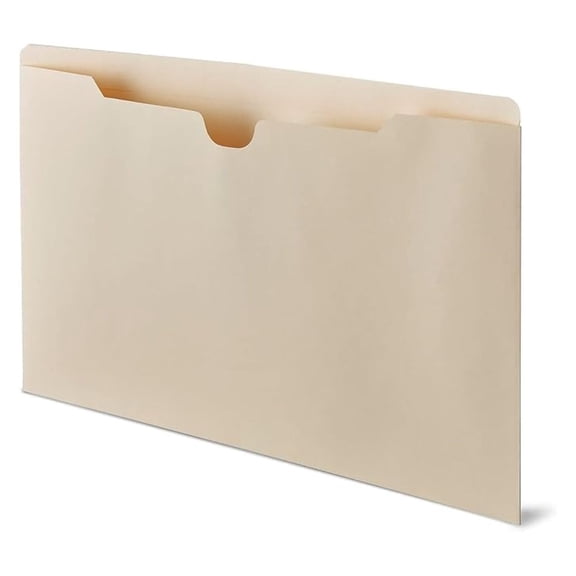 File Folders, Legal Size, Manila, Durable Pocket Design for Secure Filing & Organization 100/Pack