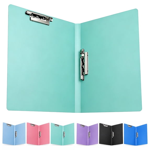 File Folders Letter Size 1 Pack, 3 Prong Folder with Pockets and Metal Clips, Green Document Filing Folder for Paper Organization, Durable Manila File Folder for Office Home Storage