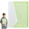 thumbnail image 1 of File Folders Letter Size File Jackets Organizer Plastic Envelope Flat Document Holder with Snap Button Closure, 1 of 5