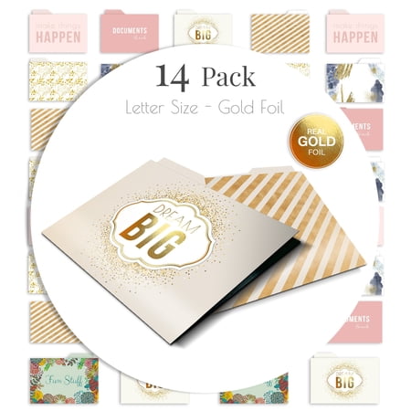 File Folders Set - Colored Foil - Letter Size