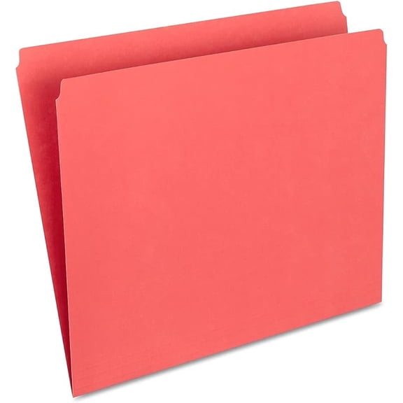 File Folders, Single-Tab, Letter Size, Perfect for Home, Office, Classroom, 100-Pack, Manila