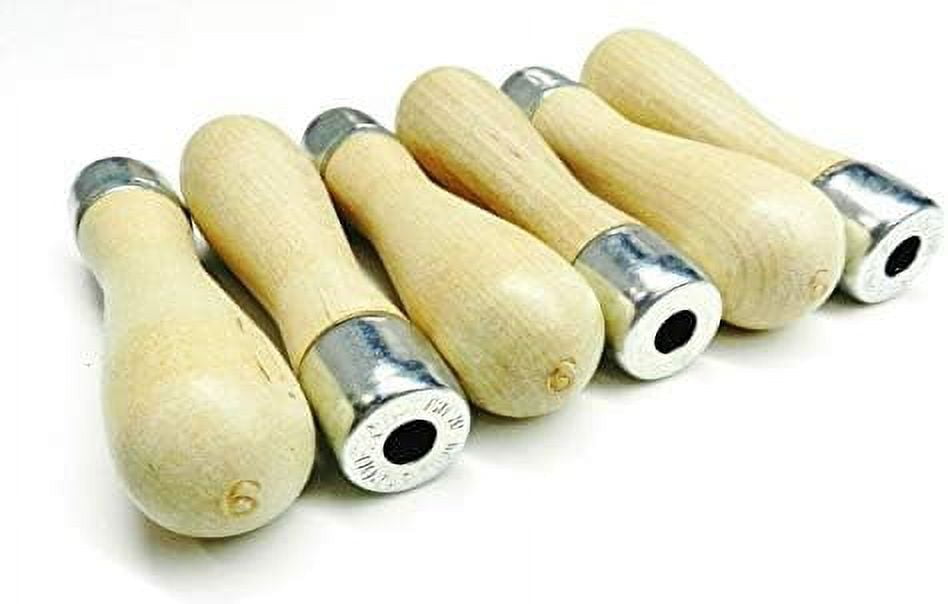 File Handle Wood 6 For 10" Files With Self Threading Insert 6Pcs