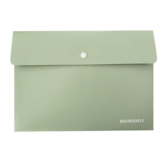 File Holder Snap Button Closure Waterproof Transparent Visual A4 Size Envelope Expanding File Folder School Supplies