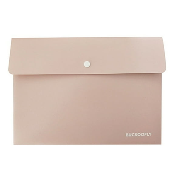 File Holder Snap Button Closure Waterproof Transparent Visual A4 Size Envelope Expanding File Folder School Supplies
