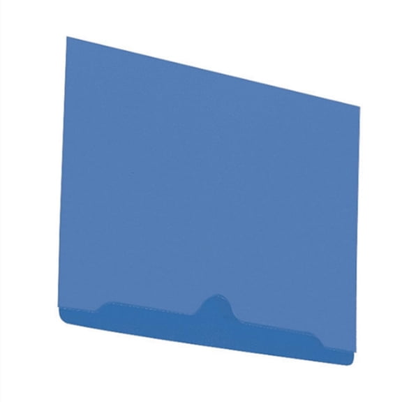 File Jacket, Reinforced Straight-Cut Tab, Flat-No Expansion, Letter Size, Blue, 100 per Box