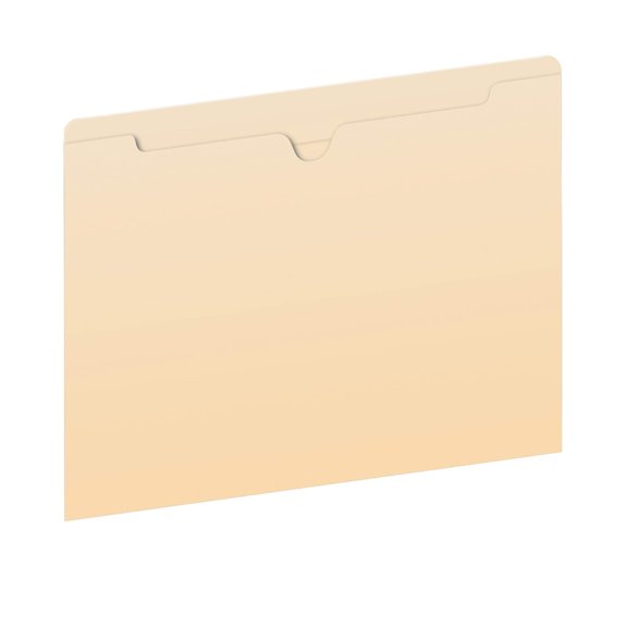 File Jackets, Flat, No Expansion, Manila, Letter Size, Straight Cut Tab, 100/Box