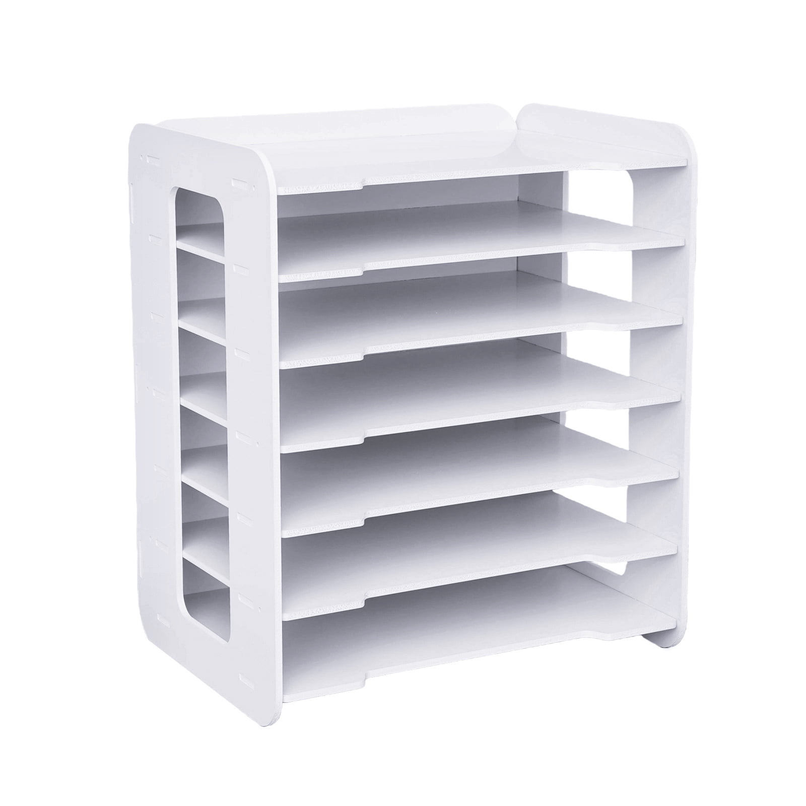 File Organizer with 7-Tier Partition Design, Space-Saving Desk Paper ...