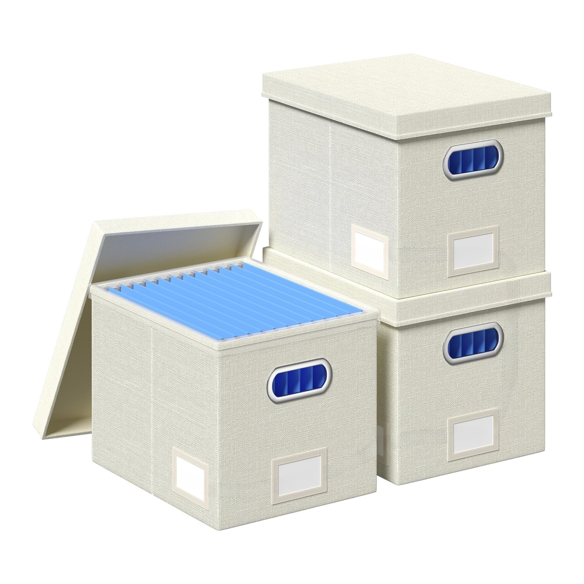 File Organizer Box File Boxes for Hanging Files with Lid Decorative ...