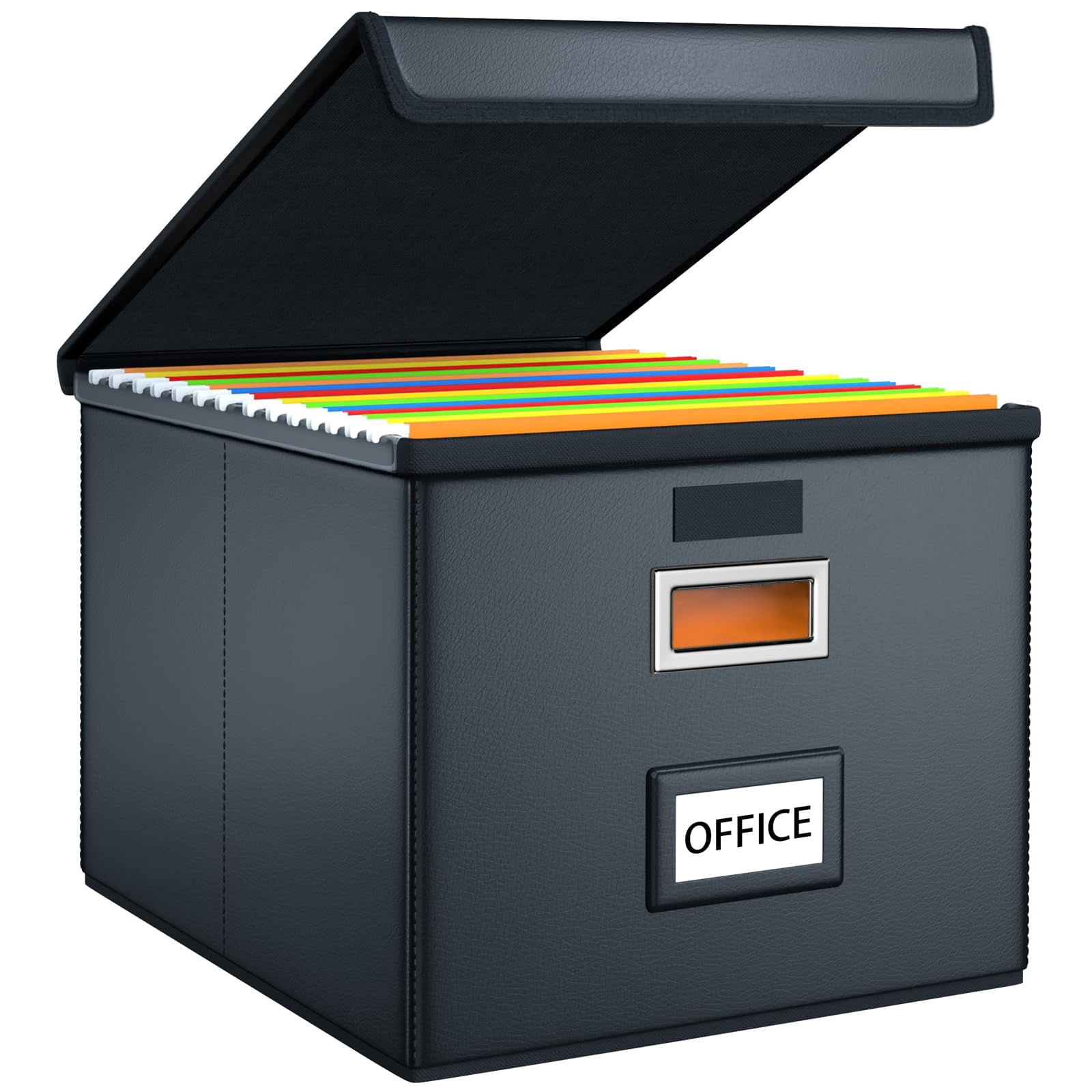 File Organizer Box with Lids, Collapsible File Folder Organizer,File ...