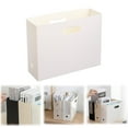 thumbnail image 1 of File Organizer,Cardboard File Folder Organizer for Home Office,Plastic File Folder Organizer,Collapsible File Box for Hanging File Folder,Portable Filing Organizer with Handle,White,12.59x4.33x9.64", 1 of 8