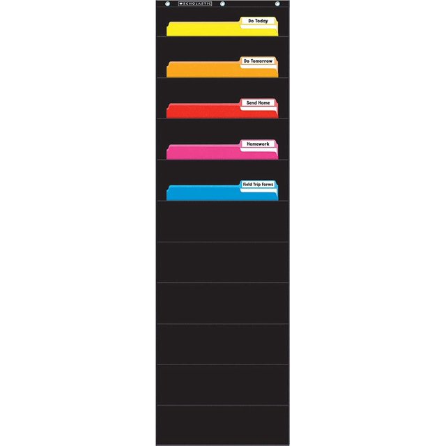 File Organizer Pocket Chart, Black