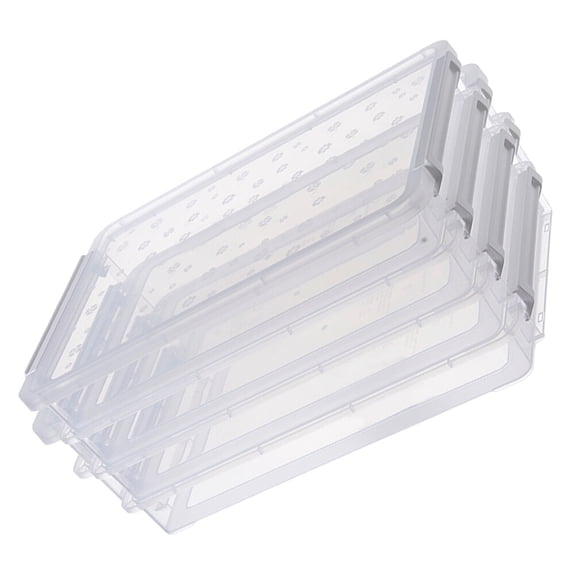HEMOTON Transparent File Box for Storage Use Made of PP Material Lightweight and Portable Suitable for Office and Home