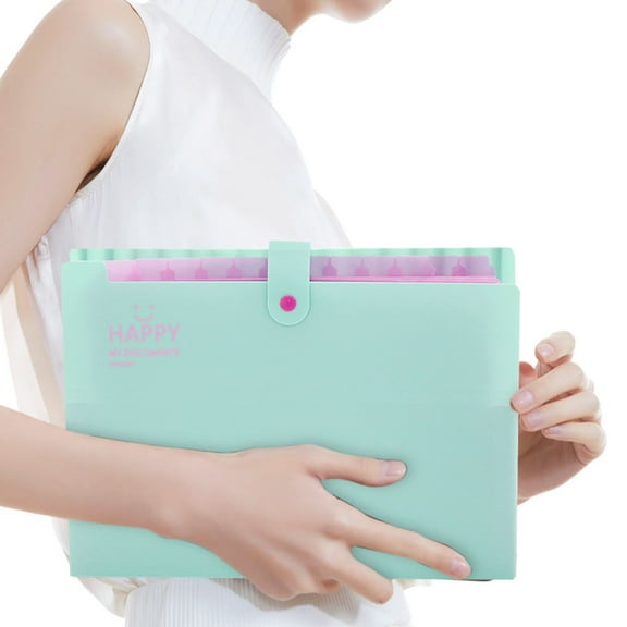 File Organizer With 12 Pockets Accordion File Folders With Labels Portable Document Paper Bill Receipt Organizer Home College
