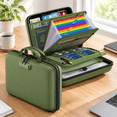 Hard Shell File Height File Organizer With Lock Hard-shell Case Document Box 13 Pocket ...