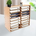 thumbnail image 1 of File Organizer for Desk, 9-Tier Wood Desktop Organizer Paper Storage Letter Tray File Sorter for Home Office School, 20.39 x 12.99 x 19.29in (Brown), 1 of 8