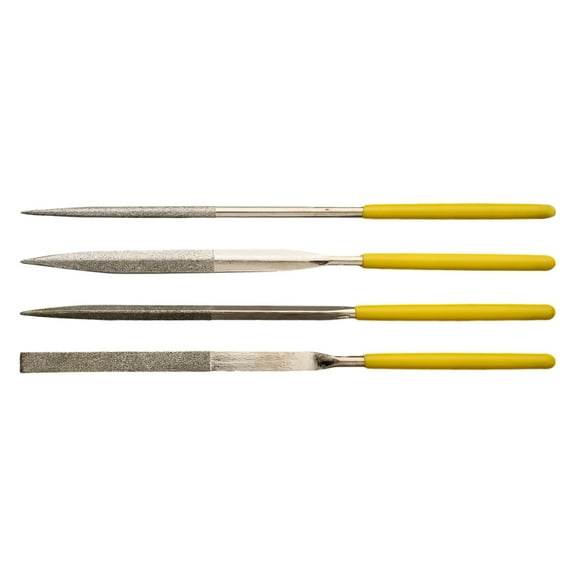 File Plastic Handle Metal Stone Grinding Flat Needle Jewelry Polishing Round File Fangkenuo