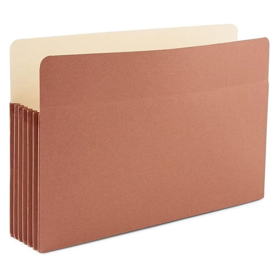 File Pocket Folders, 5.25 Inch Expandable Sides, Legal Size, Easy Organizing & Document Storage, 10-Pack, Brown