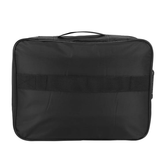 File Pocket Holder,Oxford Document Storage Bag with Code Lock (Black)