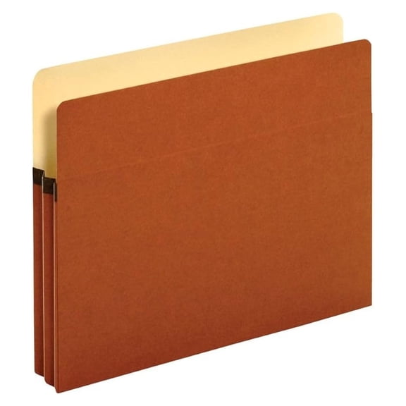 File Pockets, 1.75" Expansion, Letter Size, Brown - 25 Count - Durable Manila File Folders with Reinforced Gussets & Double-Thick Front for Easy Document Access