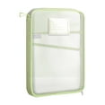 thumbnail image 1 of File Pouch Clear, Tyeign Mesh Zipper Pouch Bag Transparent Exams Stationery Holder Storage Bag File Bag Large Capacity Pencil Pouch Office Supplies Document Bags with Zipper Green, 1 of 8