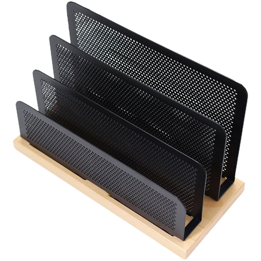 File Rack Book Ledge Bookends for Shelves Organizer Folder Documents