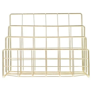 File Rack Organizer Sorter Magazine Holder Desktop  Desk Book Folder Document Vertical Alloy Metal Paper Stopper Shaped L