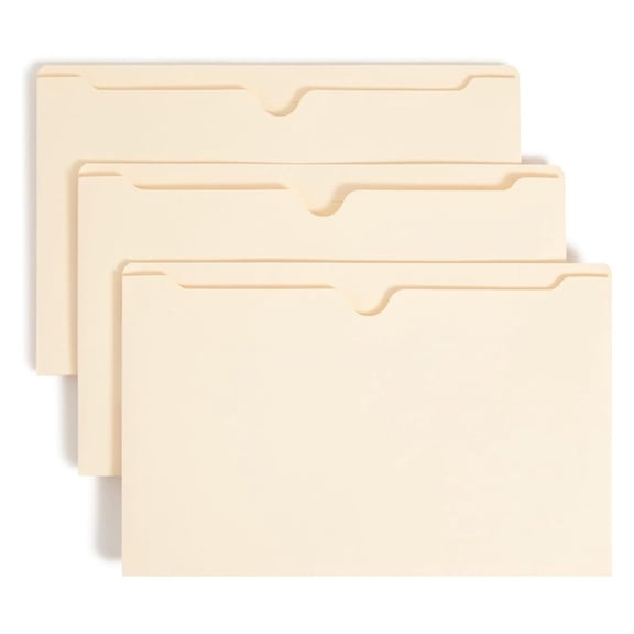 File , Reinforced Straight-Cut Tab, 2" Expansion, Legal Size, Manila, 50 per Box (76560)