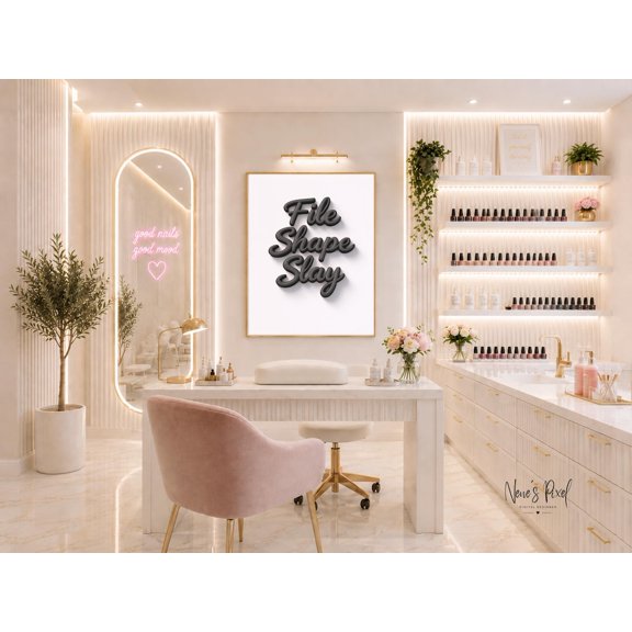 File Shape Slay Wall Art Print, Unframed Paper Poster 8x10in