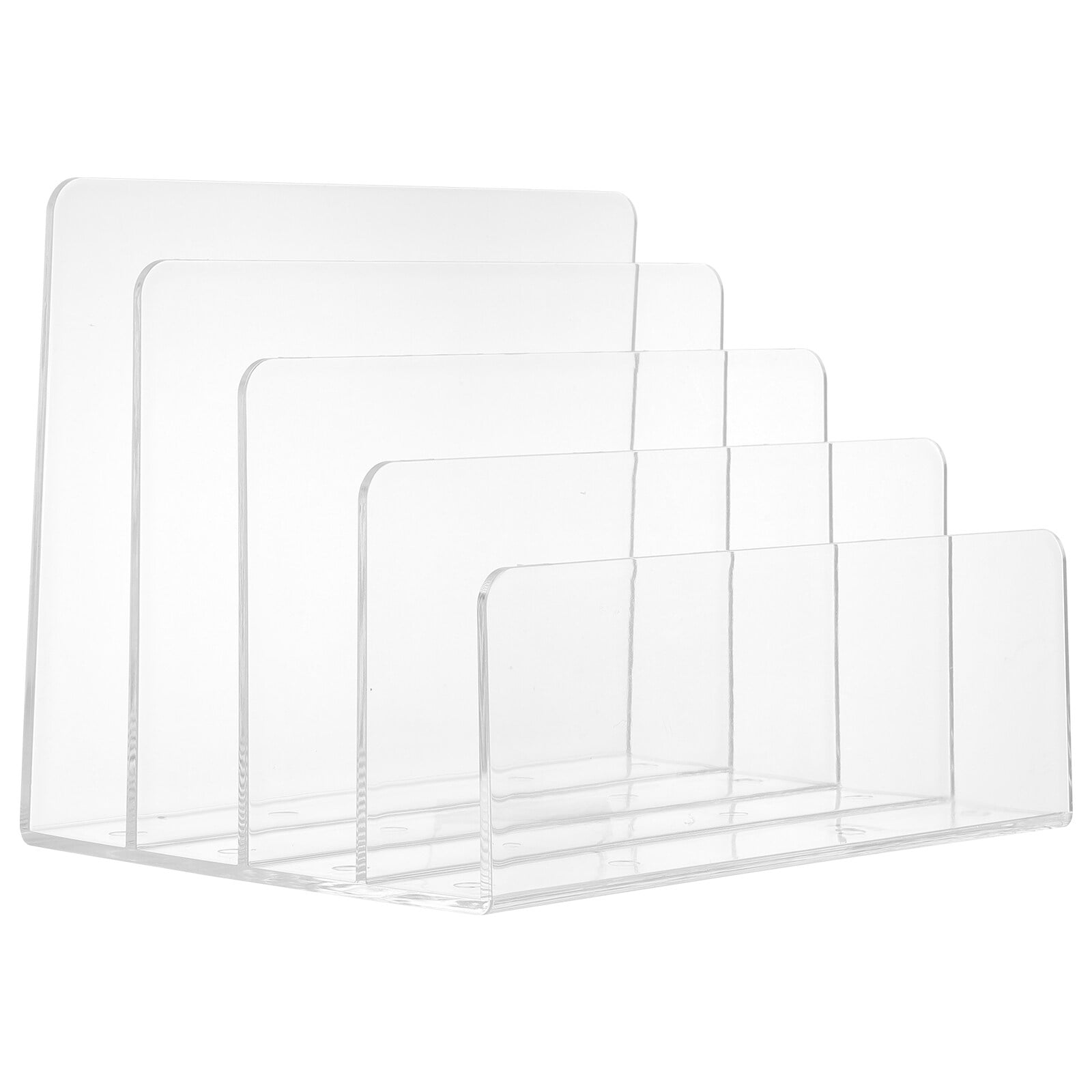 File Storage Book Stopper 4 Sections Desktop Rack Table Decor Plastic
