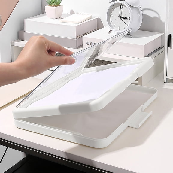 File Storage Box, Plastic Material, Large Capacity Storage Clip for Office Supplies, Desktop Organization, Study Supplies, and Document Management