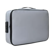 File Storage Boxes Fireproof Waterproof, Document Safe Fireproof Locking File Storage Chest Fire Security Box, Fireproof File Box With Lock With Inserts Bags And Zipper, Gray