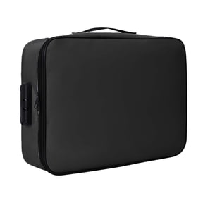 Fireproof & Waterproof Document Box – Locking File Storage with Organizer Bags (Secure File Chest for Home/Office), Black