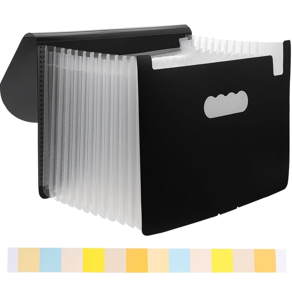 Beaupretty Portable White Expanding File Folder for Document and Receipt Organization